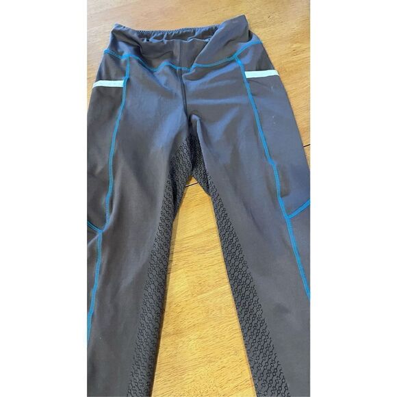 DOVER SADDLERY SILICONE FULL SEAT TIGHTS PANTS LEGGINGS GRAY WOMENS SZ S - Picture 3 of 9